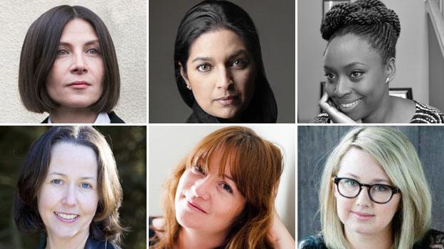 Shortlisted: (clockwise from top left) Donna Tartt, Jhumpa Lahiri, Chimamanda Ngozi Adichie, Hannah Kent, Eimear McBride and Audrey Magee