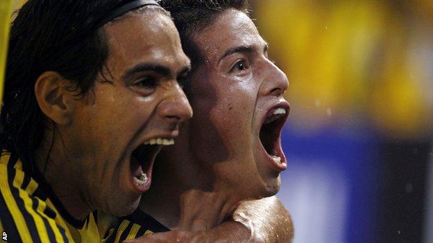 Radamel Falcao and James Rodriguez