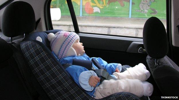 Child in car seat