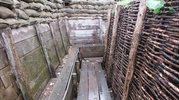 Replica of WW1 trench