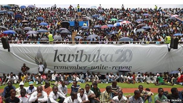 Crowds in the stadium