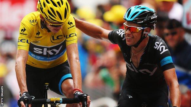 Richie Porte and Chris Froome