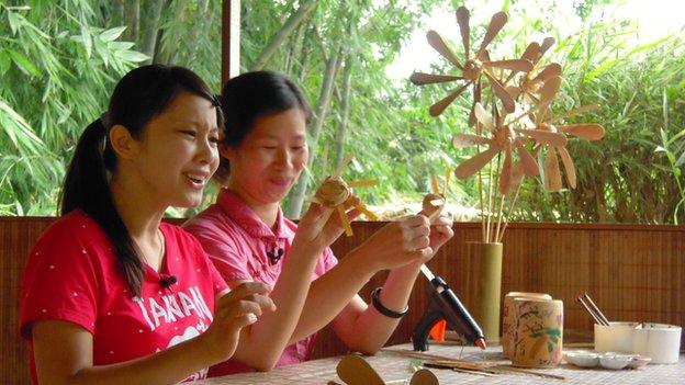 Tourists at Bamboo Culture Park