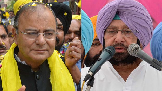 The BJP's Arun Jaitley is taking on the Congress' Amarinder Singh