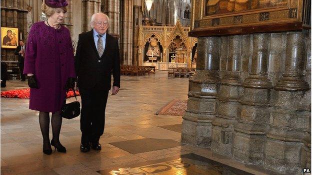 Michael D Higgins and his wife Sabina