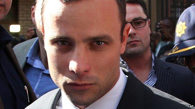 Oscar Pistorius arriving at the court in Pretoria, 8 April 2014