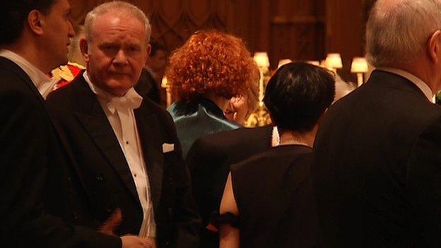 Martin McGuinness at banquet