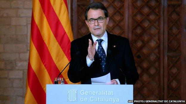 President of Catalonia's regional government Artur Mas on 8 April 2014