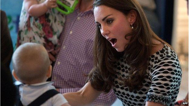 Duchess of Cambridge and Prince George