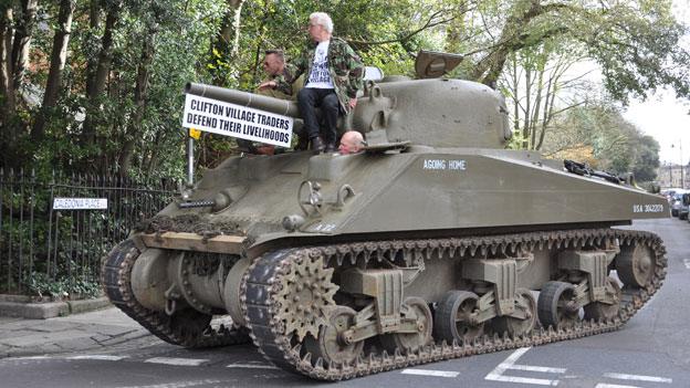 Sherman tank in Clifton