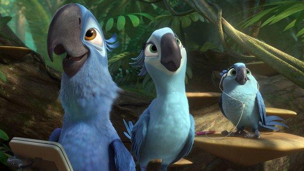 'Blu', 'Jewel' and 'Carla' in Rio 2