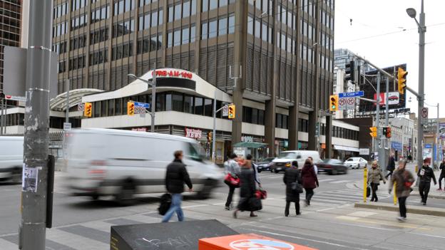 A street corner in central Toronto