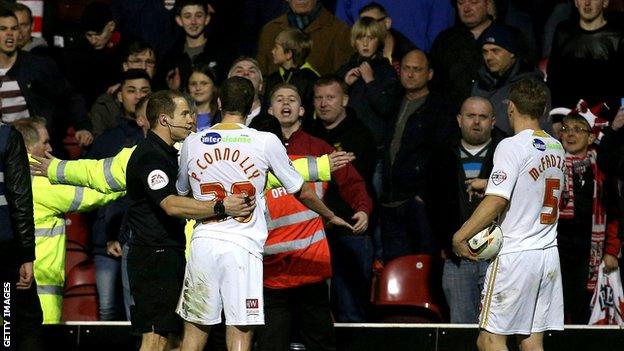 Paul Connolly and Brentford fans