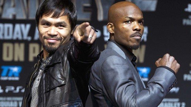 Manny Pacquiao and Timothy Bradley