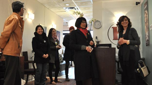 Olivia Chow canvasses voters (3 April 2014)