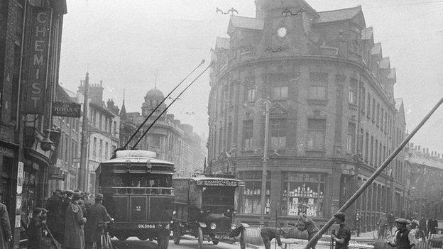 Trolleybus on Princes Street, Ipswich