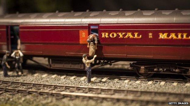 Scene from Luton Model Railway Club's recreation of the Great Train Robbery