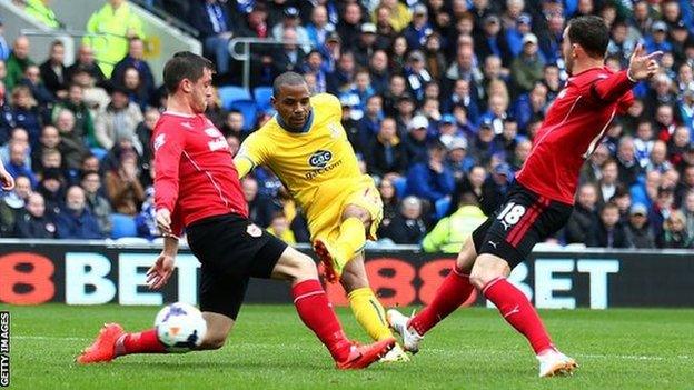 Cardiff City playing Crystal Palace