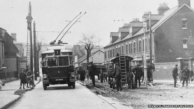 Trolleybus on Princes Street, Ipswich