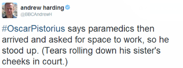 Tweet by the BBC's Andrew Harding