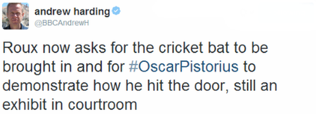 Tweet by the BBC's Andrew Harding