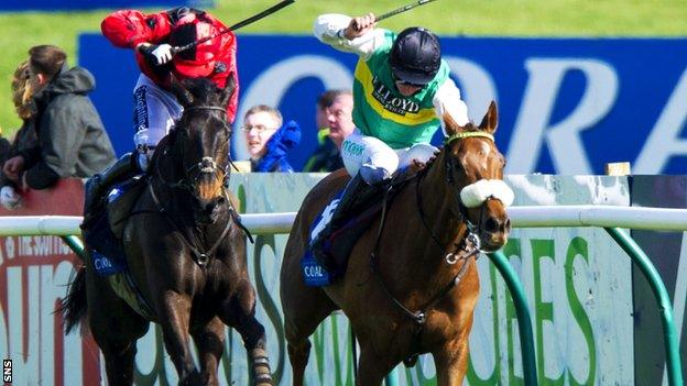 Al Co on his way to victory in the Scottish Grand National