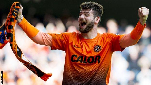 Nadir Ciftci scored Dundee United's third goal at Ibrox