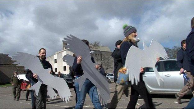 Red kite protest