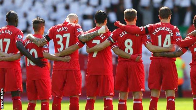 Liverpool line up before kick-off