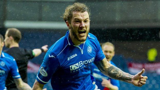 Stevie May scored twice for St Johnstone against Aberdeen