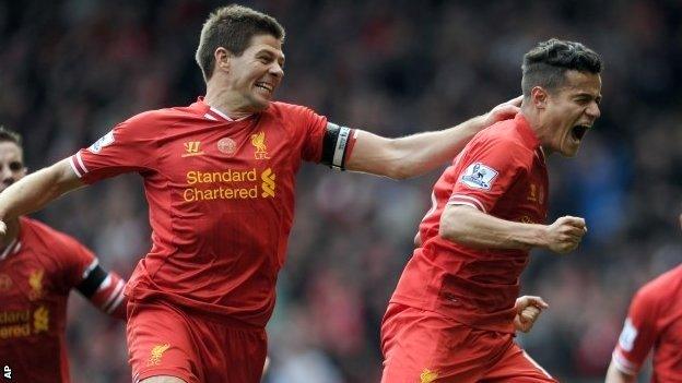 Steven Gerrard and Coutinho