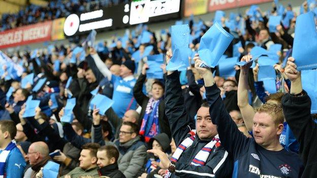 Rangers fans have had protests inside the stadium against the board