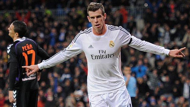 Gareth Bale celebrates