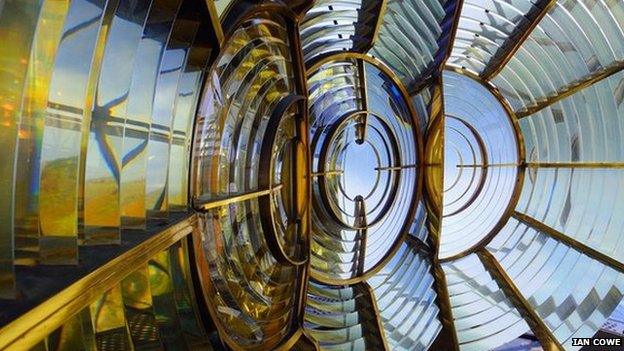 Lens at Maughold Head Lighthouse