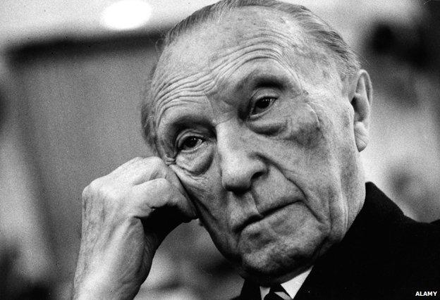 German chancellor Konrad Adenauer photographed in 1967