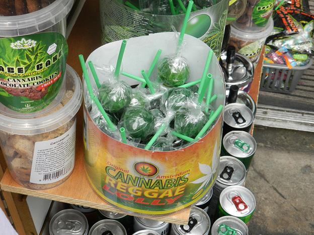 Cannabis lollies on sale in Camden, London