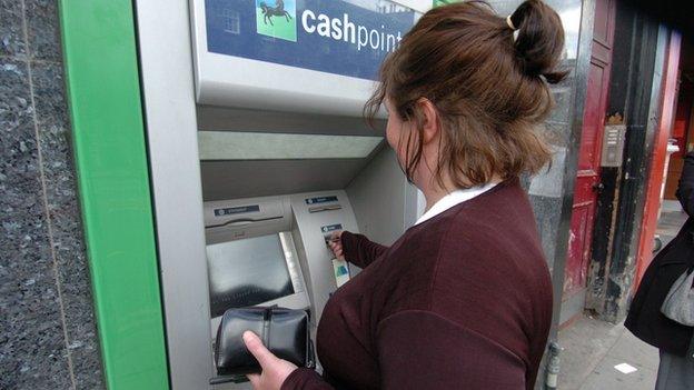 Cash machine in UK - file pic