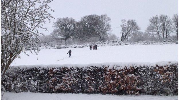 Children playing on Cae Prior