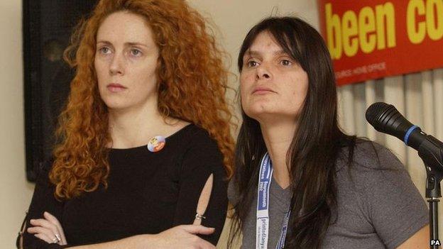 Rebekah Brooks and Sara Payne in 2002