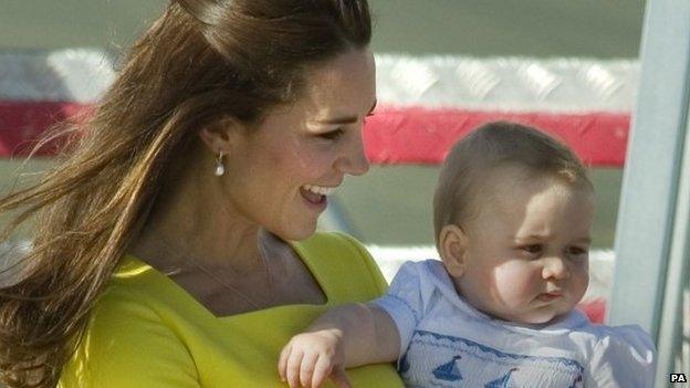 Duchess of Cambridge and Prince George