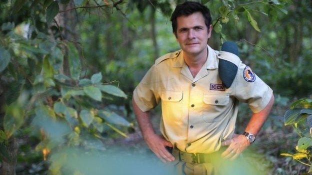 Emmanuel de Merode, Virunga National Park director, poses at the park headquarters in Rumangabo on 11 August 2012