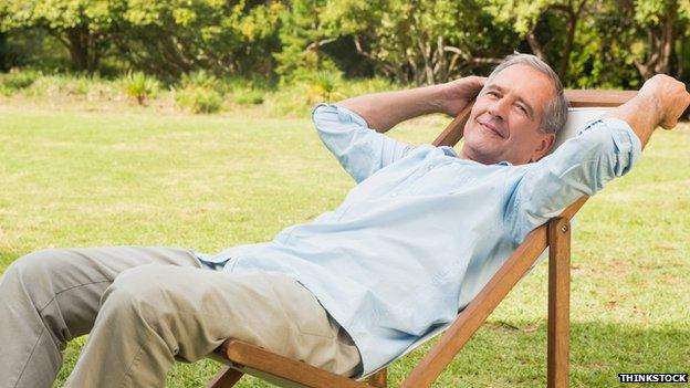 Man in deckchair