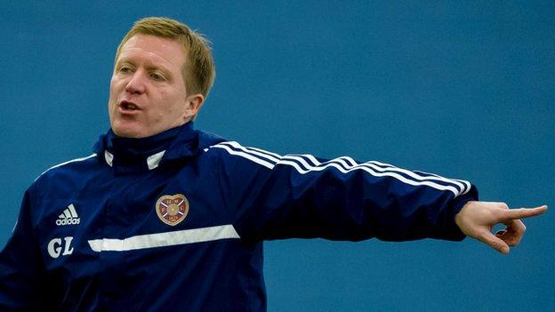 Hearts manager Gary Locke