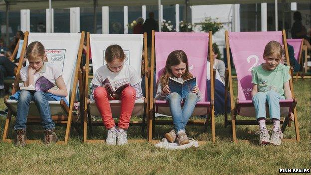 Girls at Hay Festival