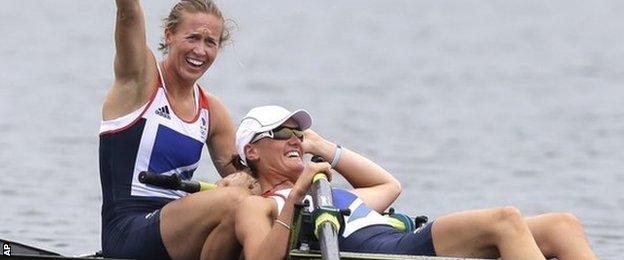 Helen Glover (left) and Heather Stanning