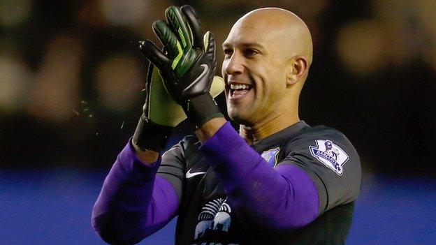 Everton goalkeeper Tim Howard