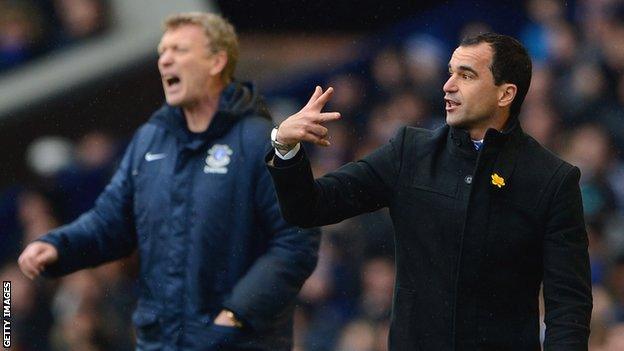 David Moyes and Roberto Martinez