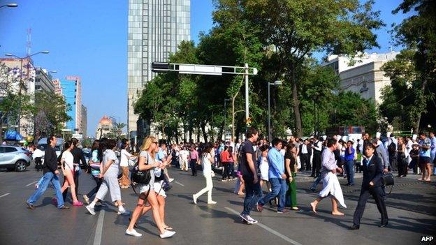 Residents after Mexico City quake