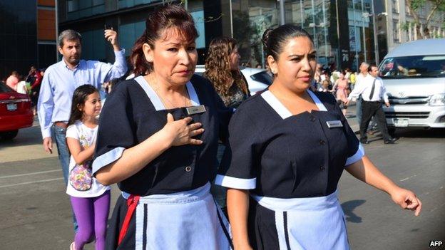 Residents after Mexico City quake