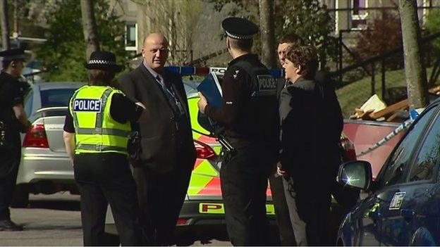 Police in Bedford Avenue